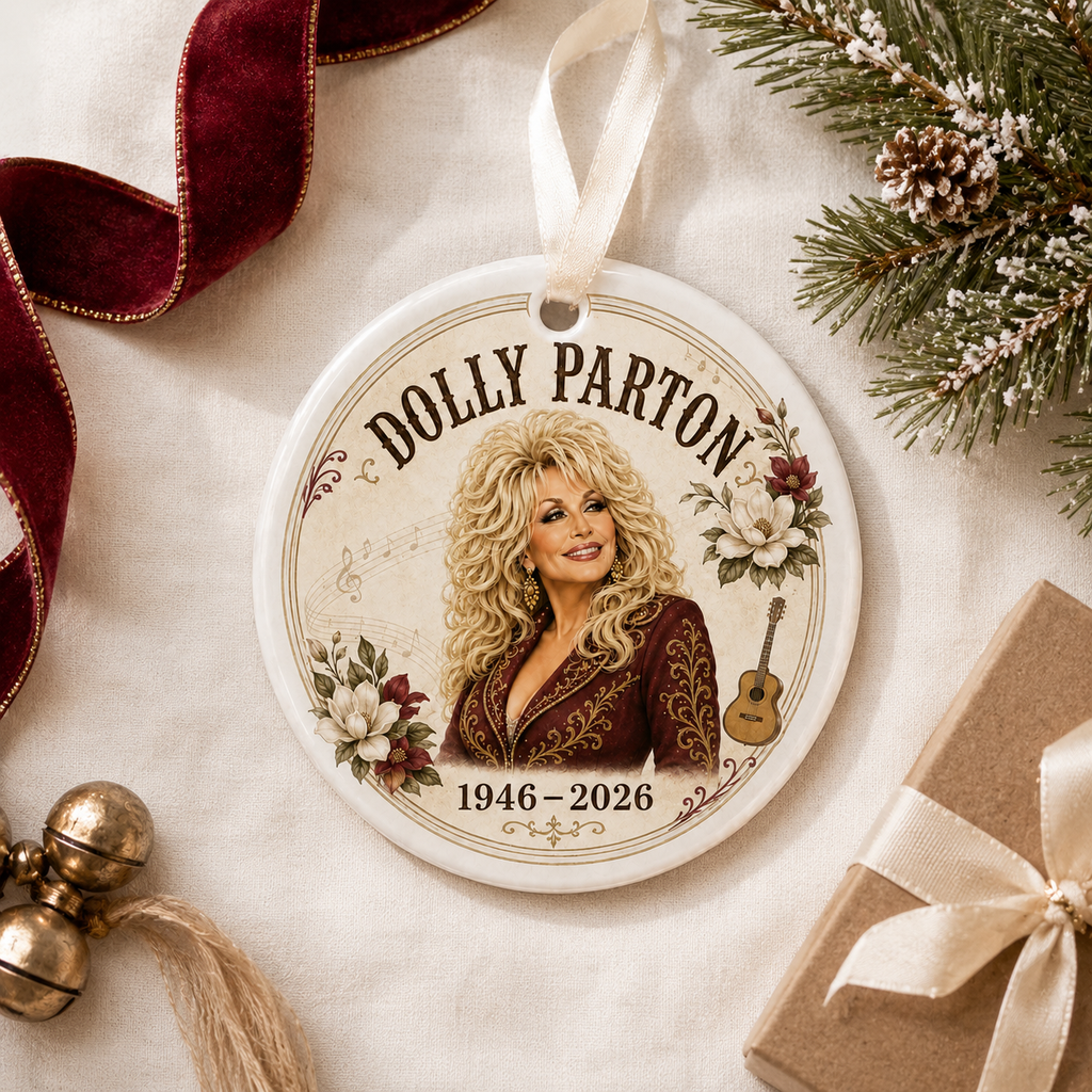 Dolly Parton Memorial Ceramic Ornament