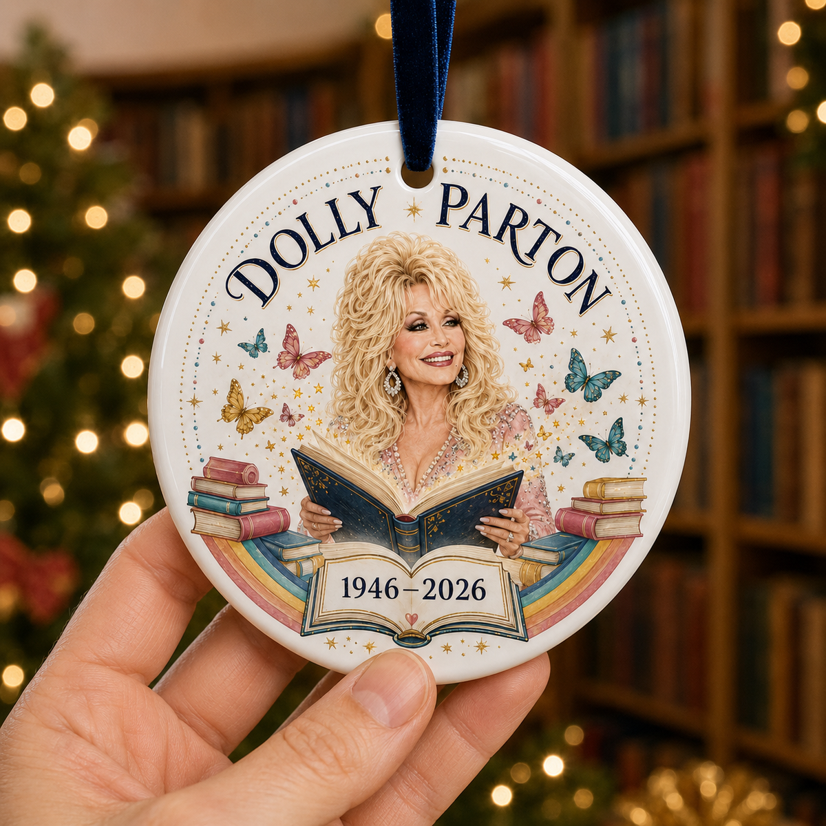 Dolly Parton Tribute 1946-2026 Ceramic Ornament