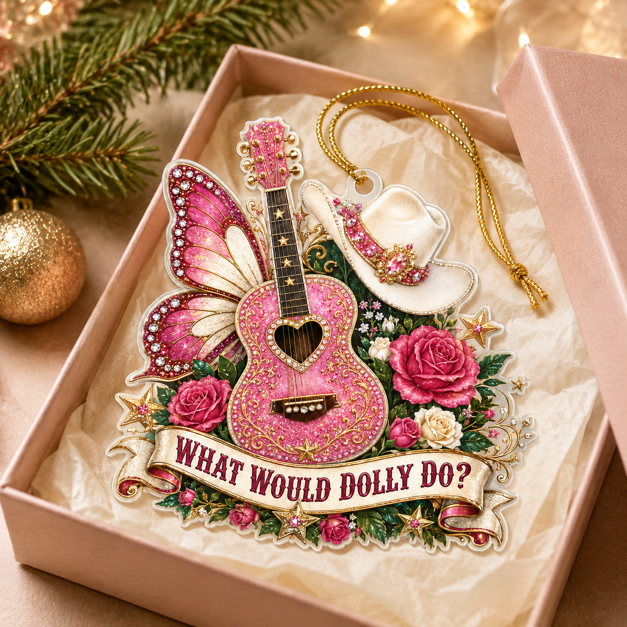 Dolly Weatern Cowboy Ornament - Acrylic