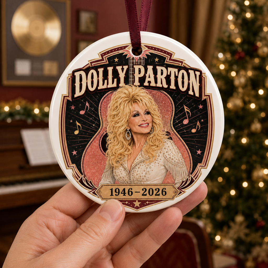 Dolly Parton Forever In Our Hearts 1946-2026 Ceramic Ornament