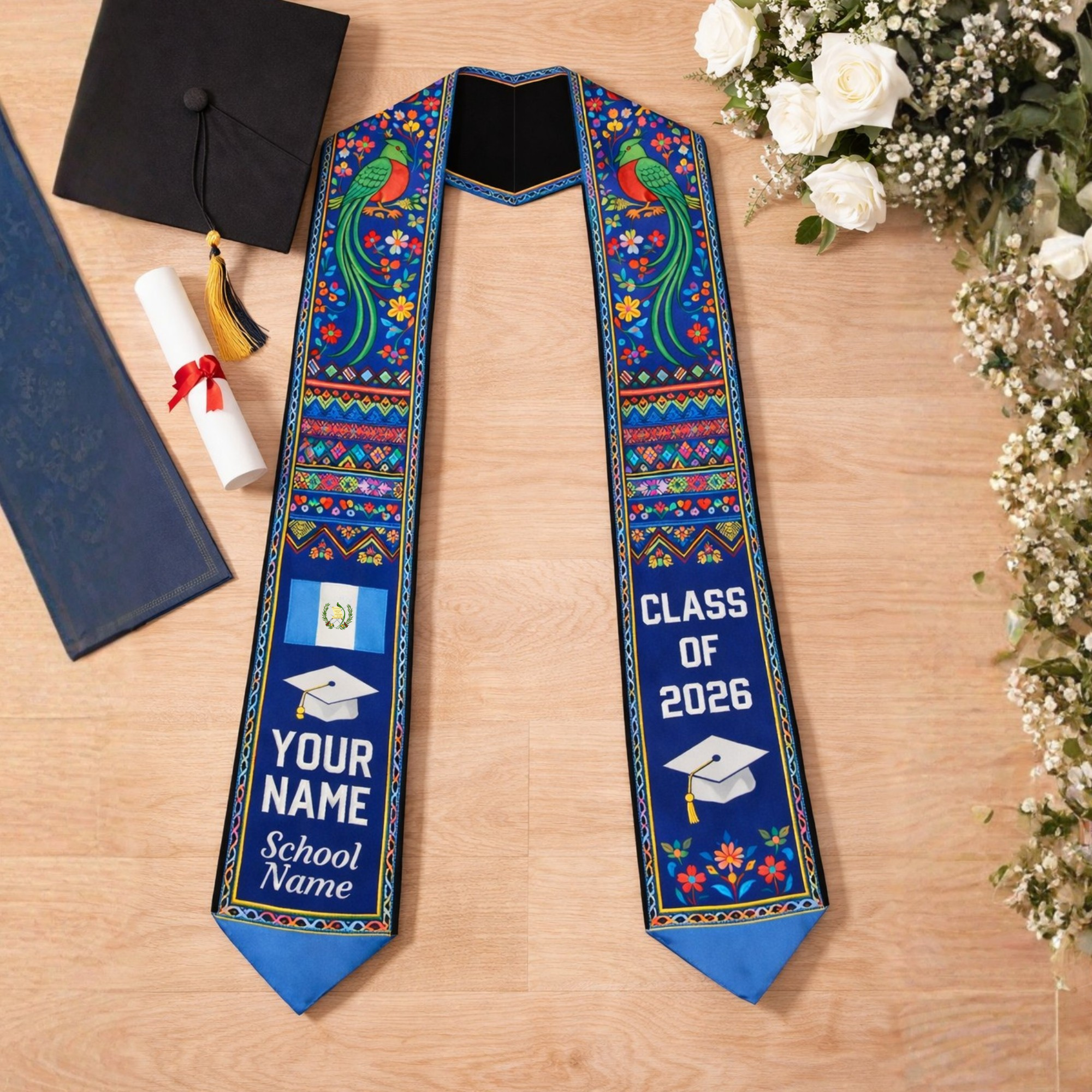 Personalized Guatemala Graduation Sash/Stole