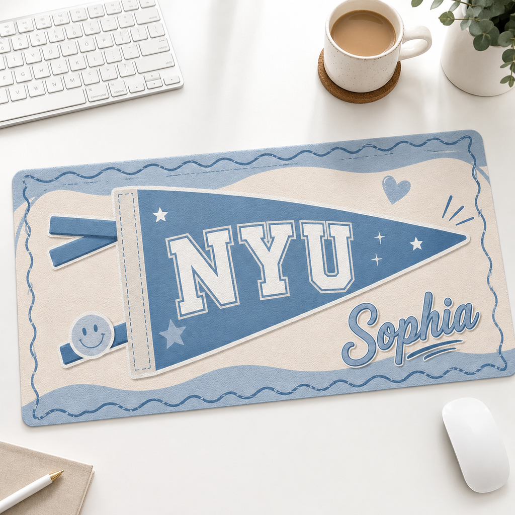 Custom Name & School Name Desk Mat - 3 Colors
