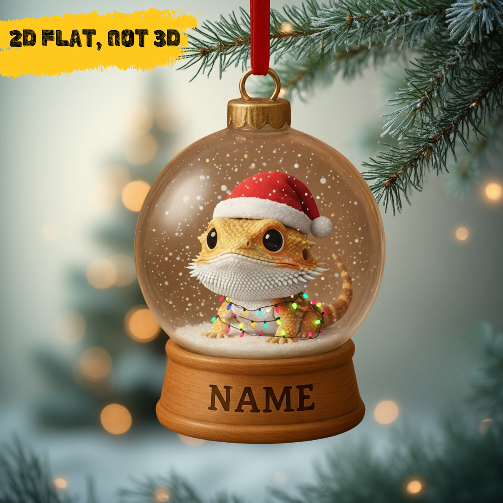 2D FLAT Custom Bearded Dragon Ornament - ACRYLIC