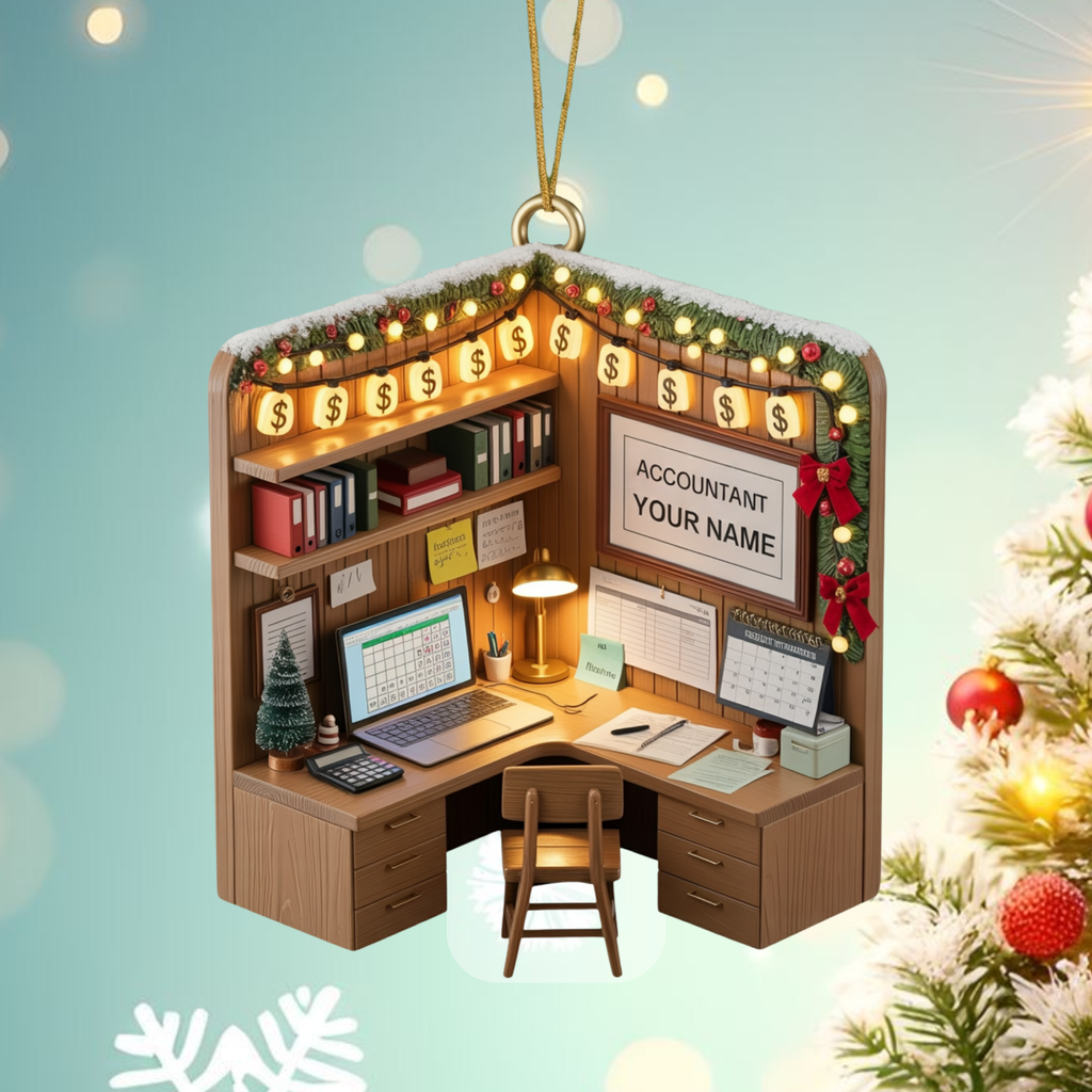 Personalized Accountant Room Acrylic Ornament - 2D FLAT, NOT 3D