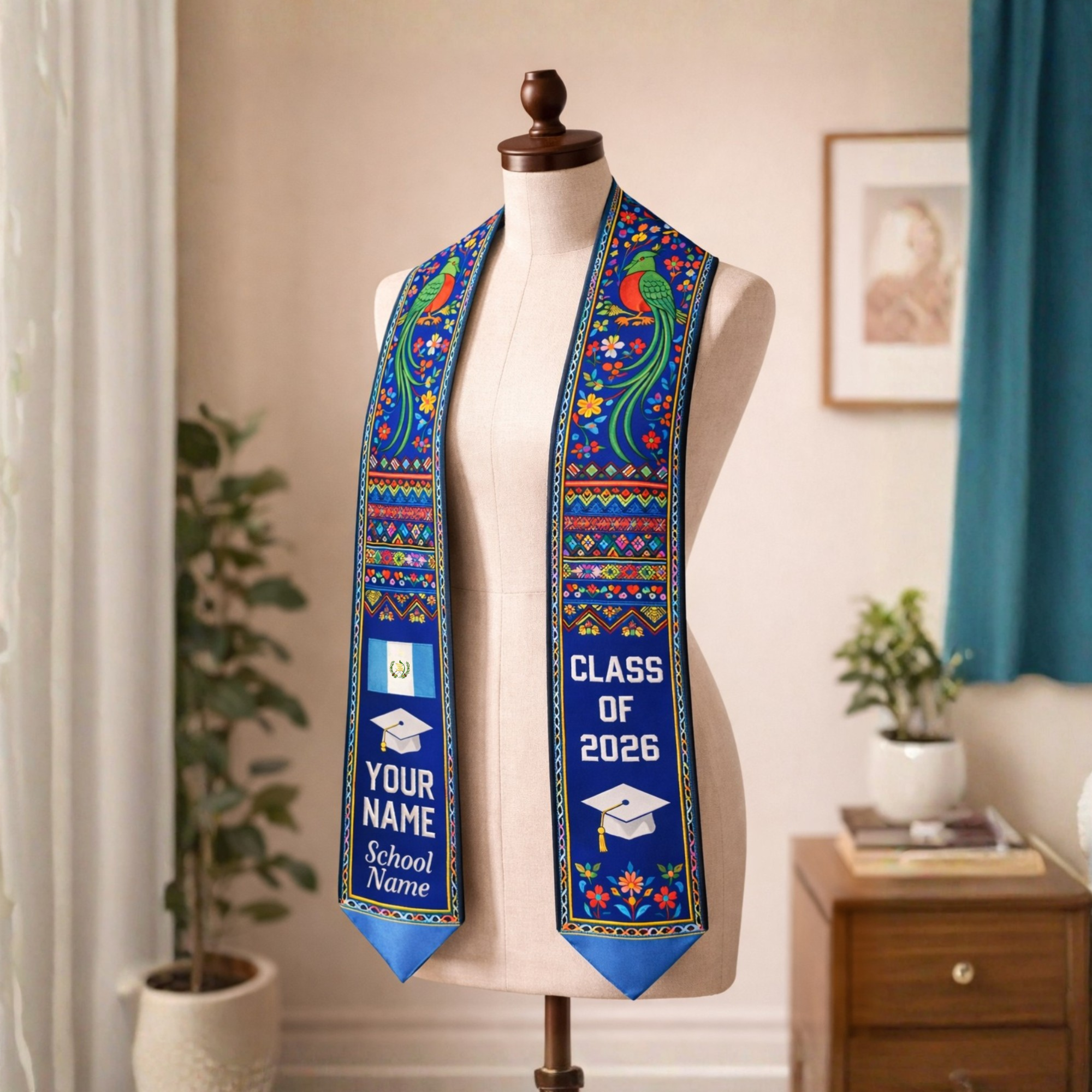 Personalized Guatemala Graduation Sash/Stole