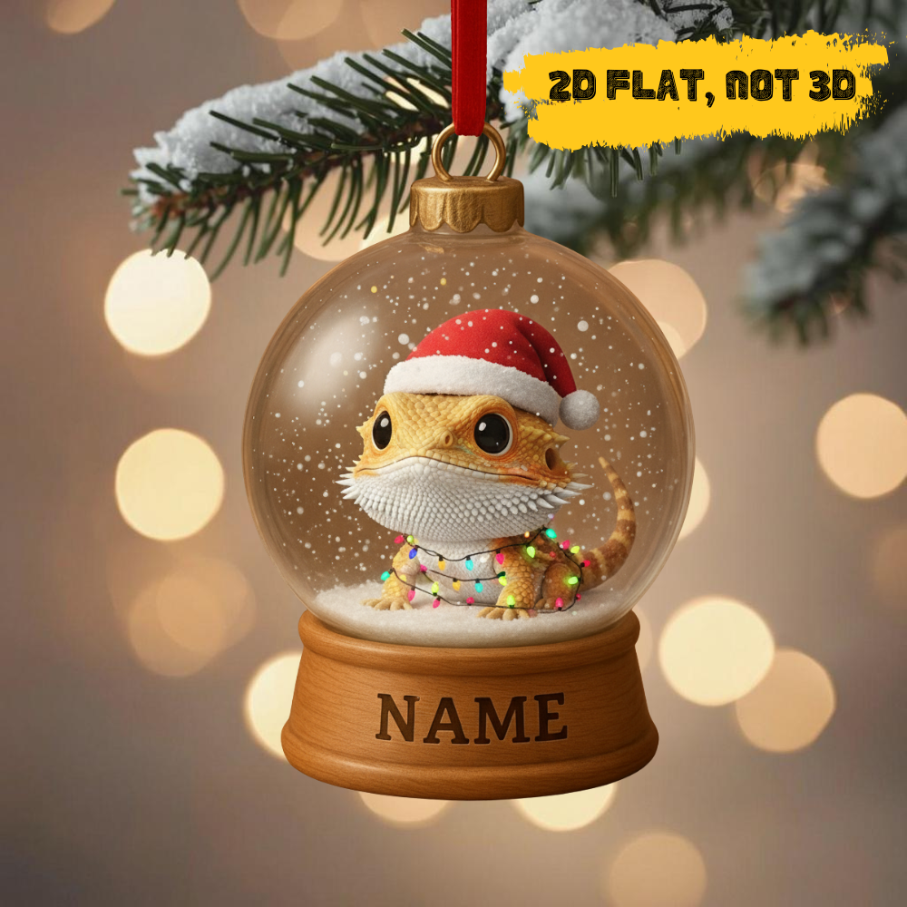2D FLAT Custom Bearded Dragon Ornament - ACRYLIC