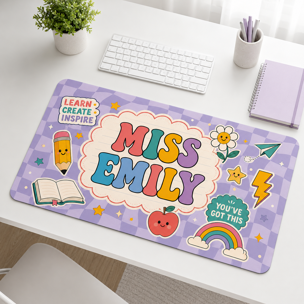 Learn Create Inspire Custom Classroom Desk Pad