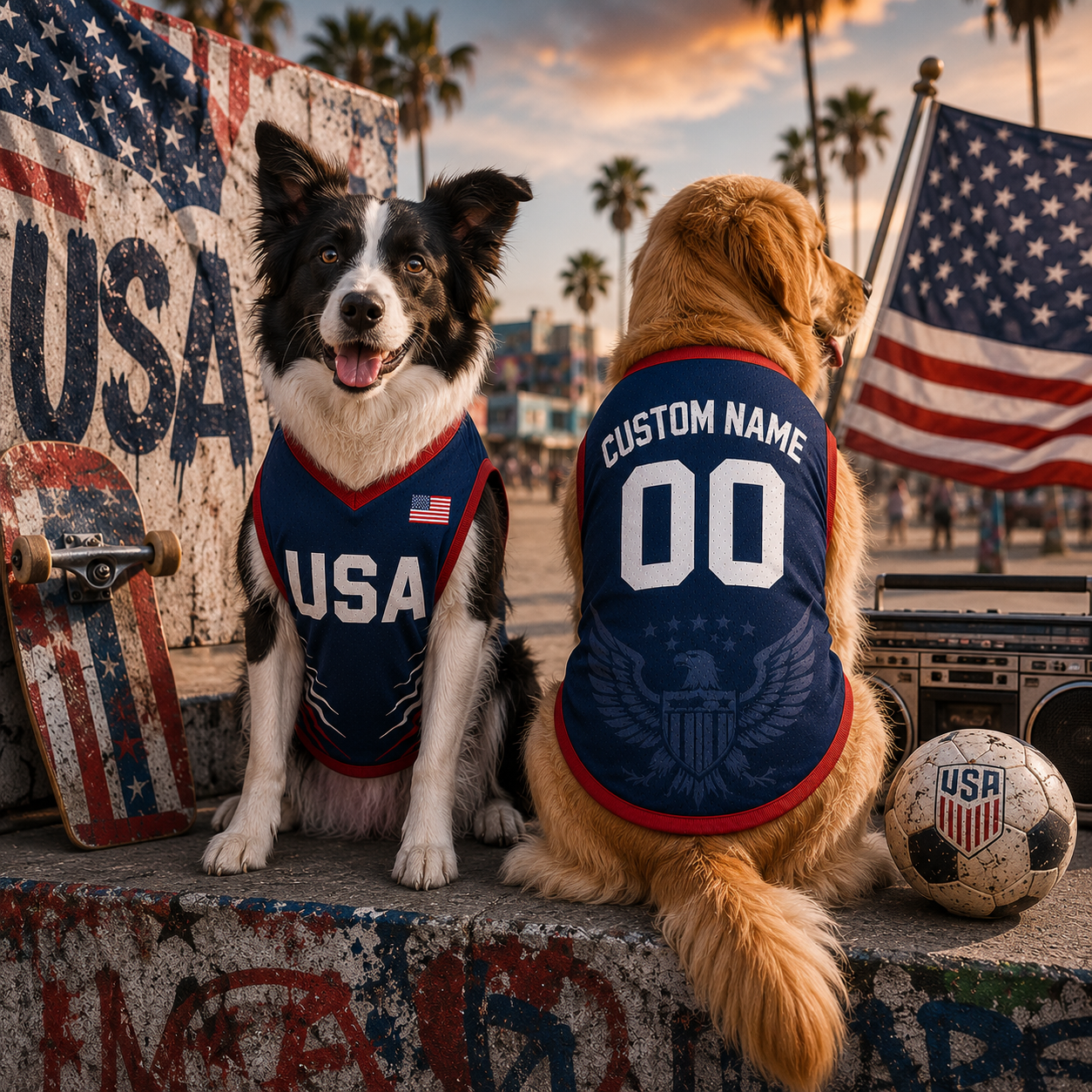 USA Dog Soccer Jersey