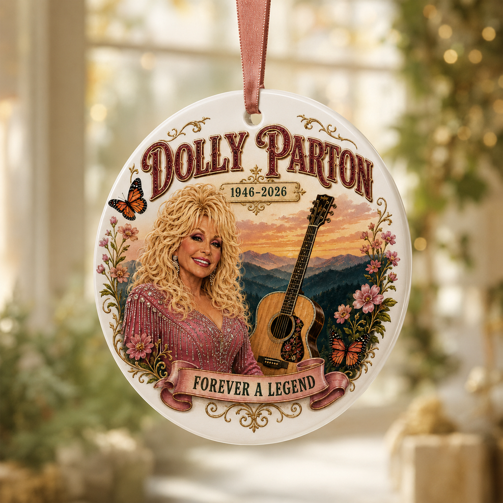 Dolly Parton Memorial Keepsake Ornament - Ceramic