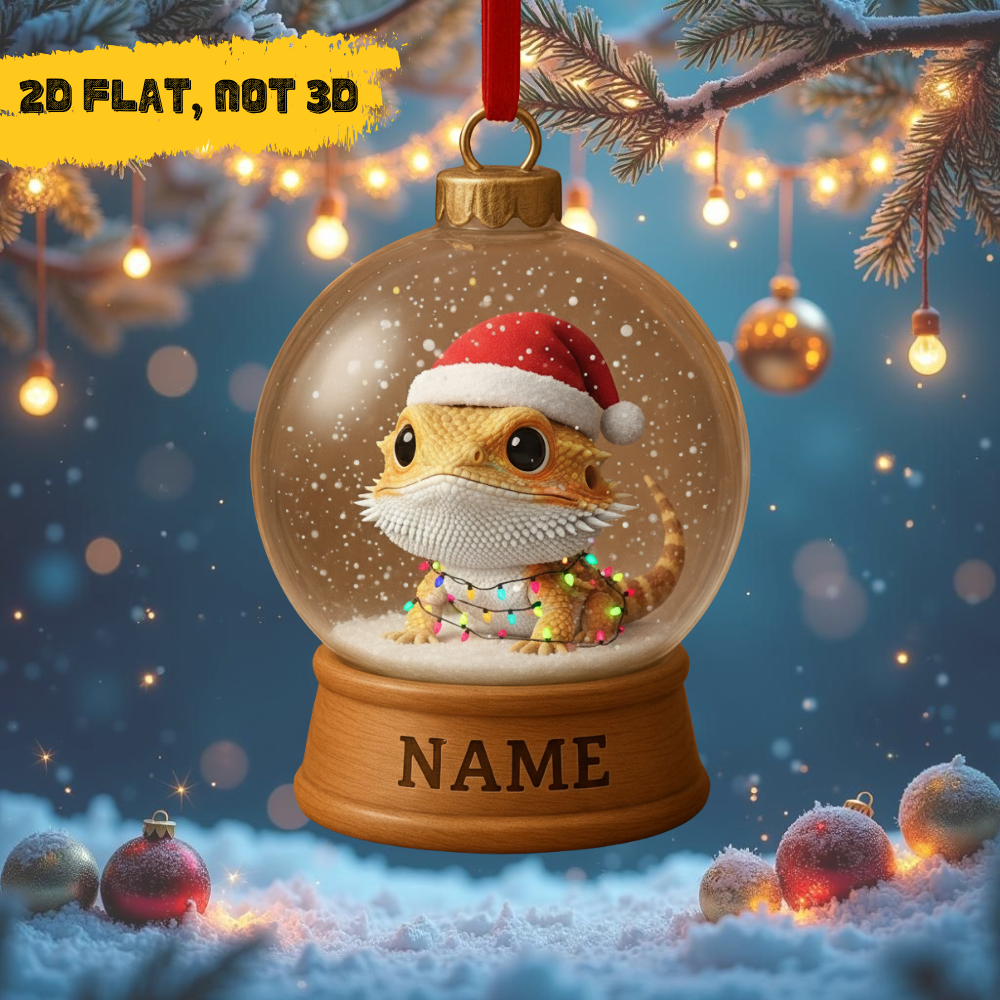 2D FLAT Custom Bearded Dragon Ornament - ACRYLIC