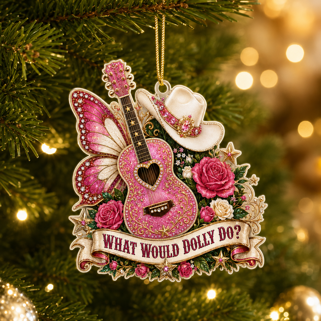 Dolly Weatern Cowboy Ornament - Acrylic