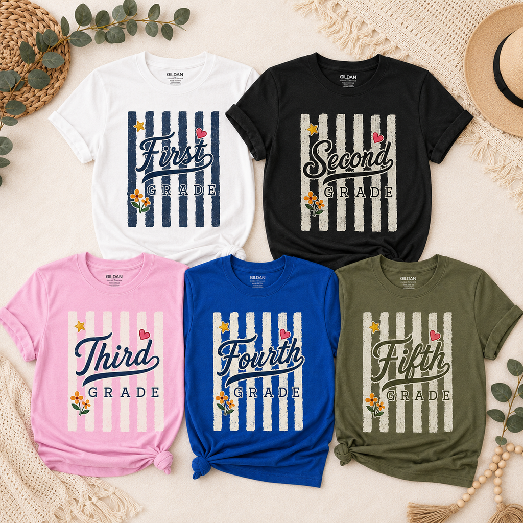 Custom Stripe Back to School Shirt