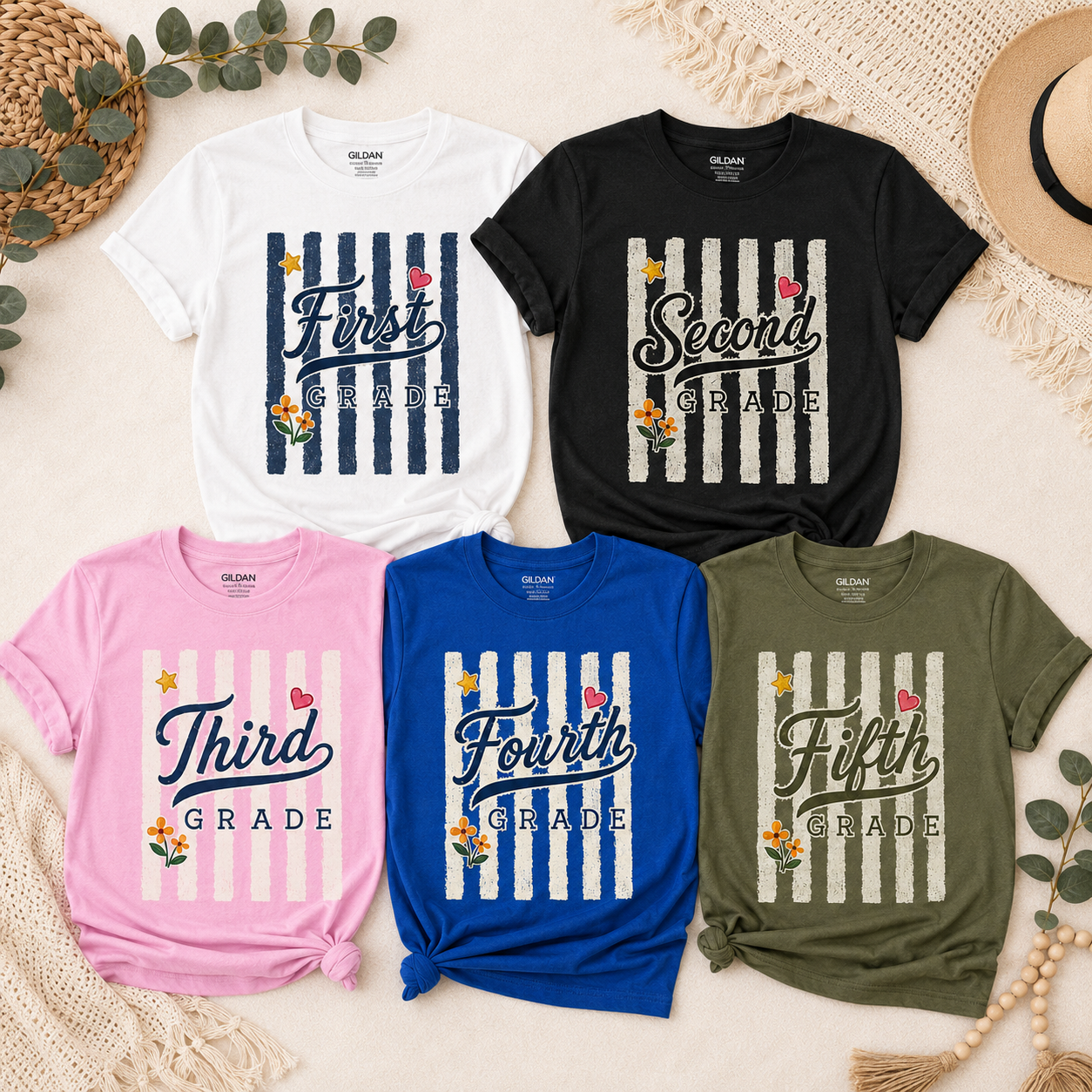 Custom Stripe Back to School Shirt