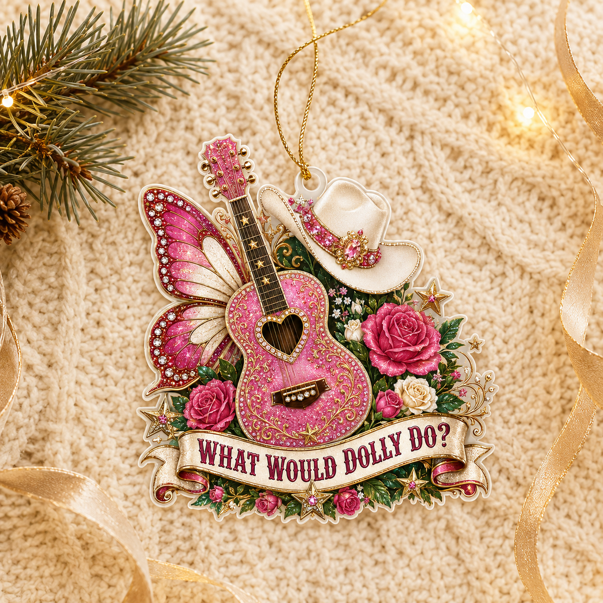 Dolly Weatern Cowboy Ornament - Acrylic
