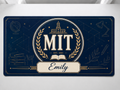 Personalized Name & School Name Desk Mat - New College Gift