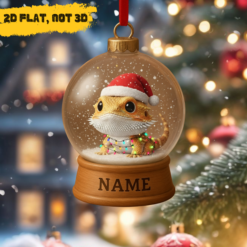 2D FLAT Custom Bearded Dragon Ornament - ACRYLIC