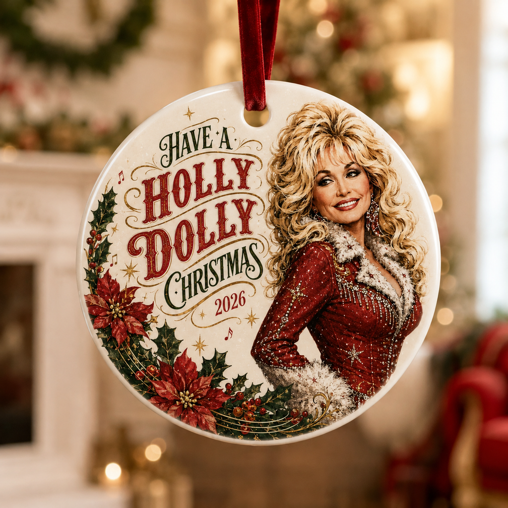 Have A Holly Dolly Parton Ceramic Ornament