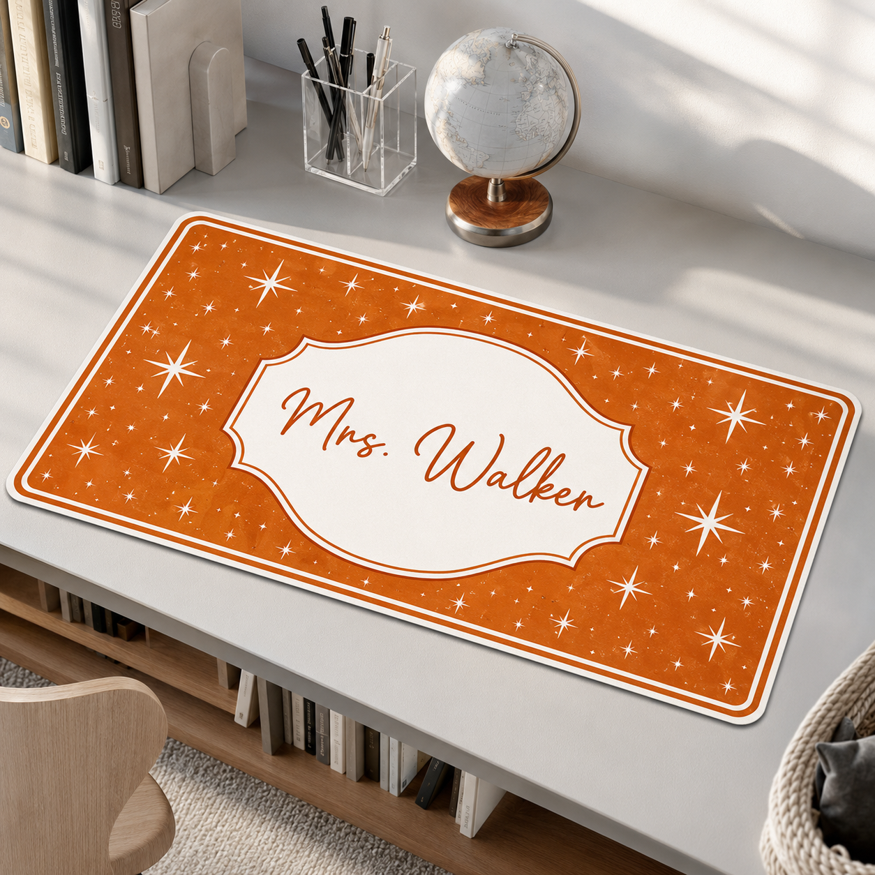 Custom Name Desk Pad – Preppy Teacher Workspace Decor