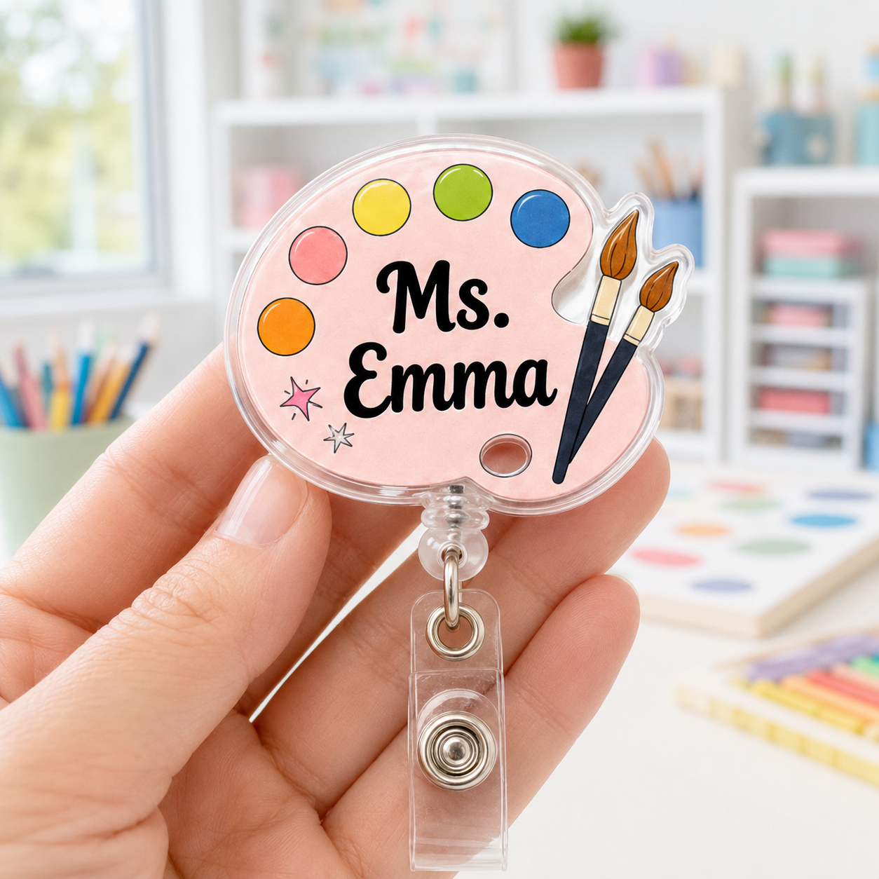 Personalized Teacher Badge Reel – 9 Styles