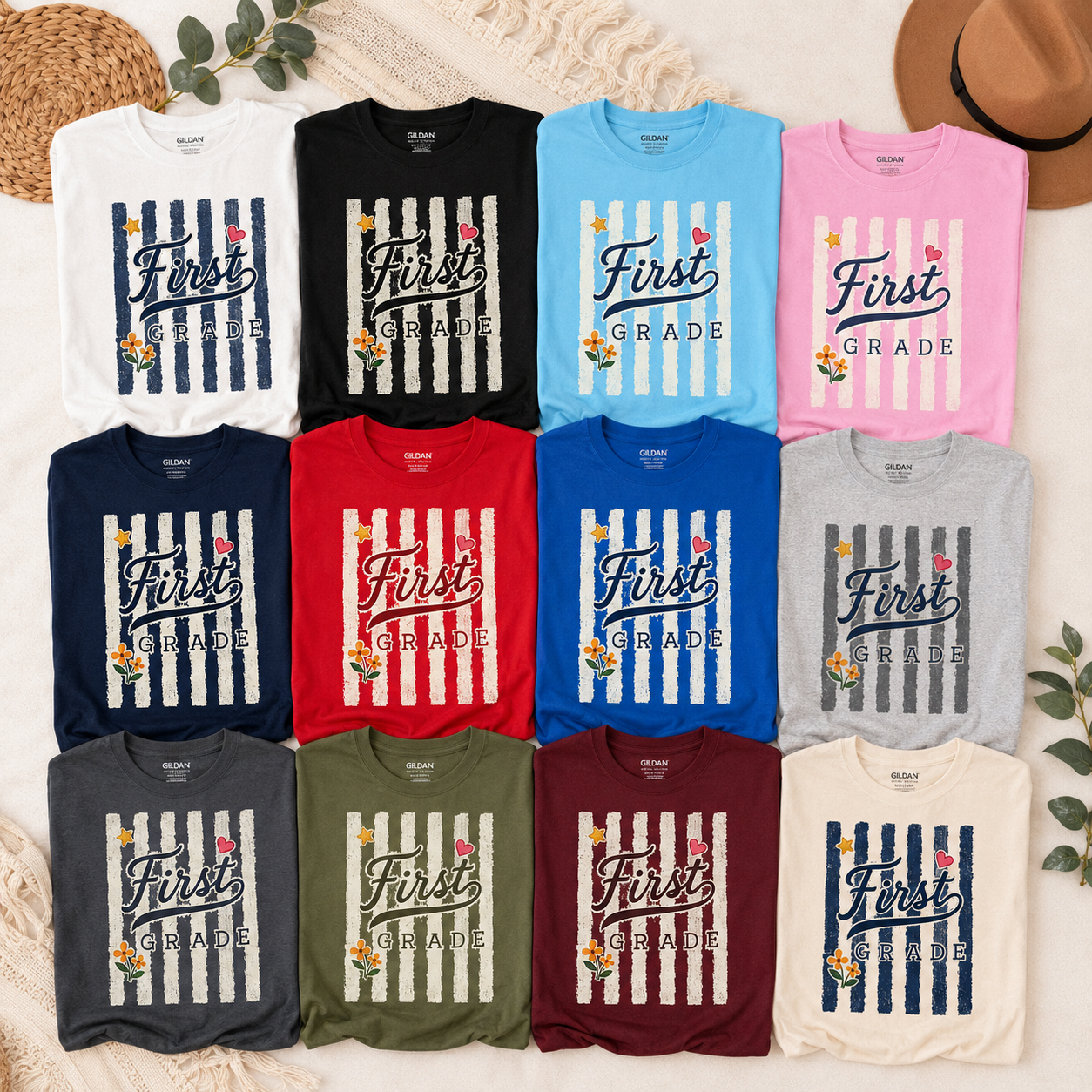 Custom Stripe Back to School Shirt