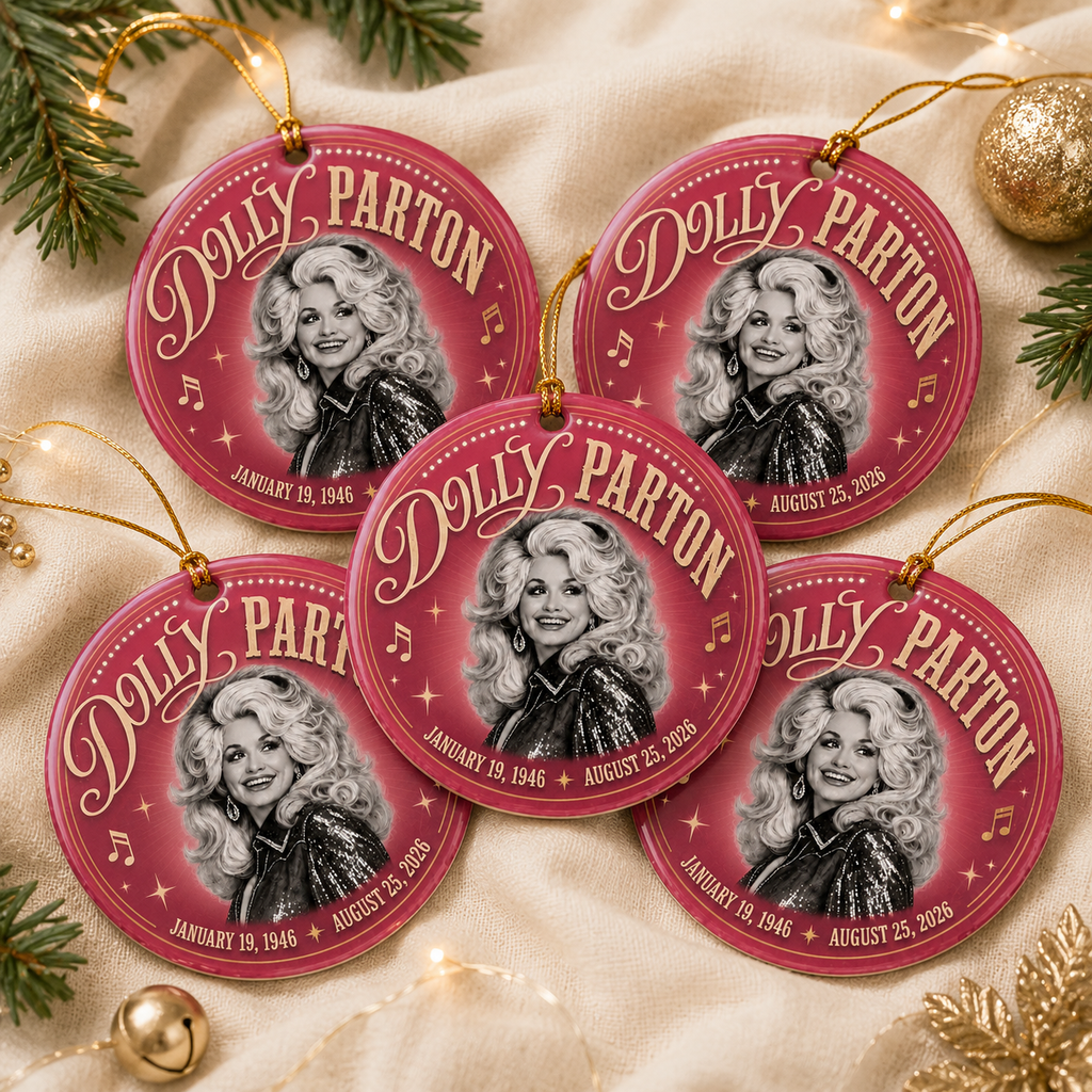 Dolly Parton Rest In Peace - Ceramic Ornament