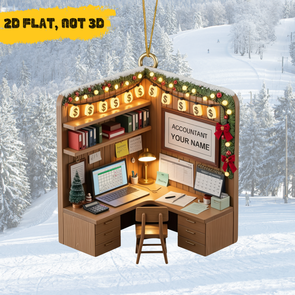 Personalized Accountant Room Acrylic Ornament - 2D FLAT, NOT 3D