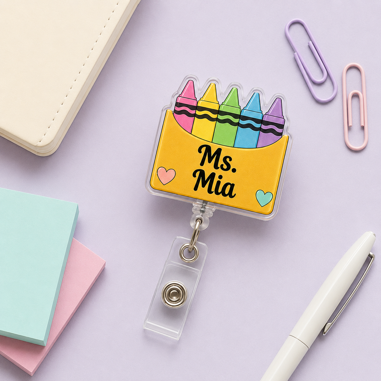 Personalized Teacher Badge Reel – 9 Styles