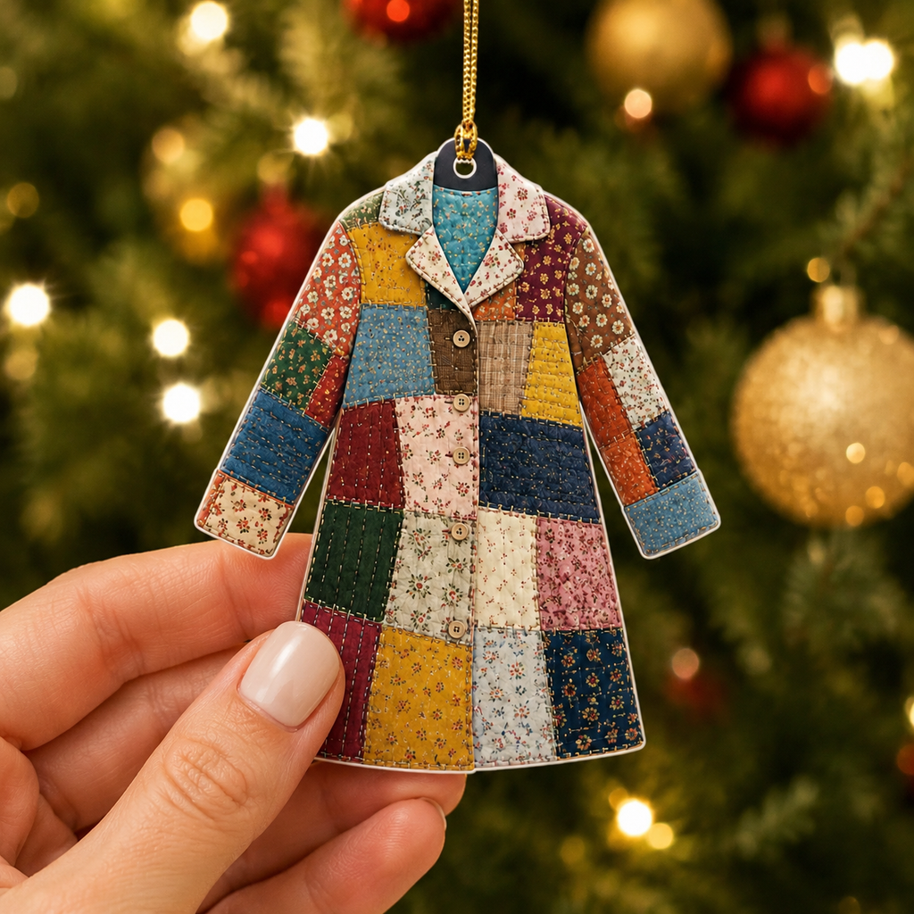 Dolly Parton Coat of Many Colors - Acrylic Ornament