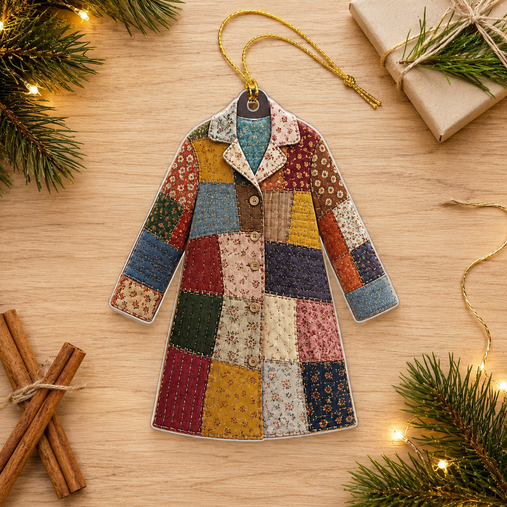 Dolly Parton Coat of Many Colors - Acrylic Ornament