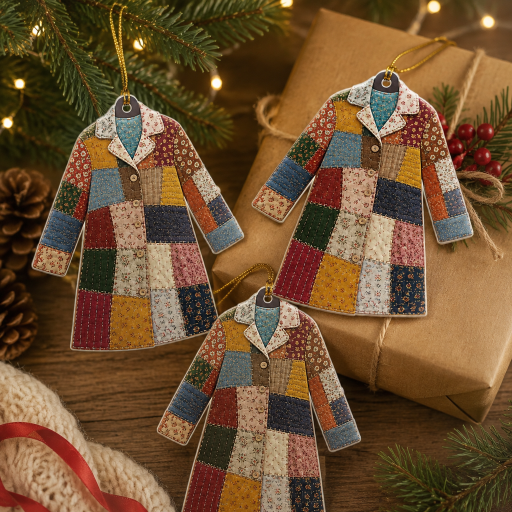Dolly Parton Coat of Many Colors - Acrylic Ornament