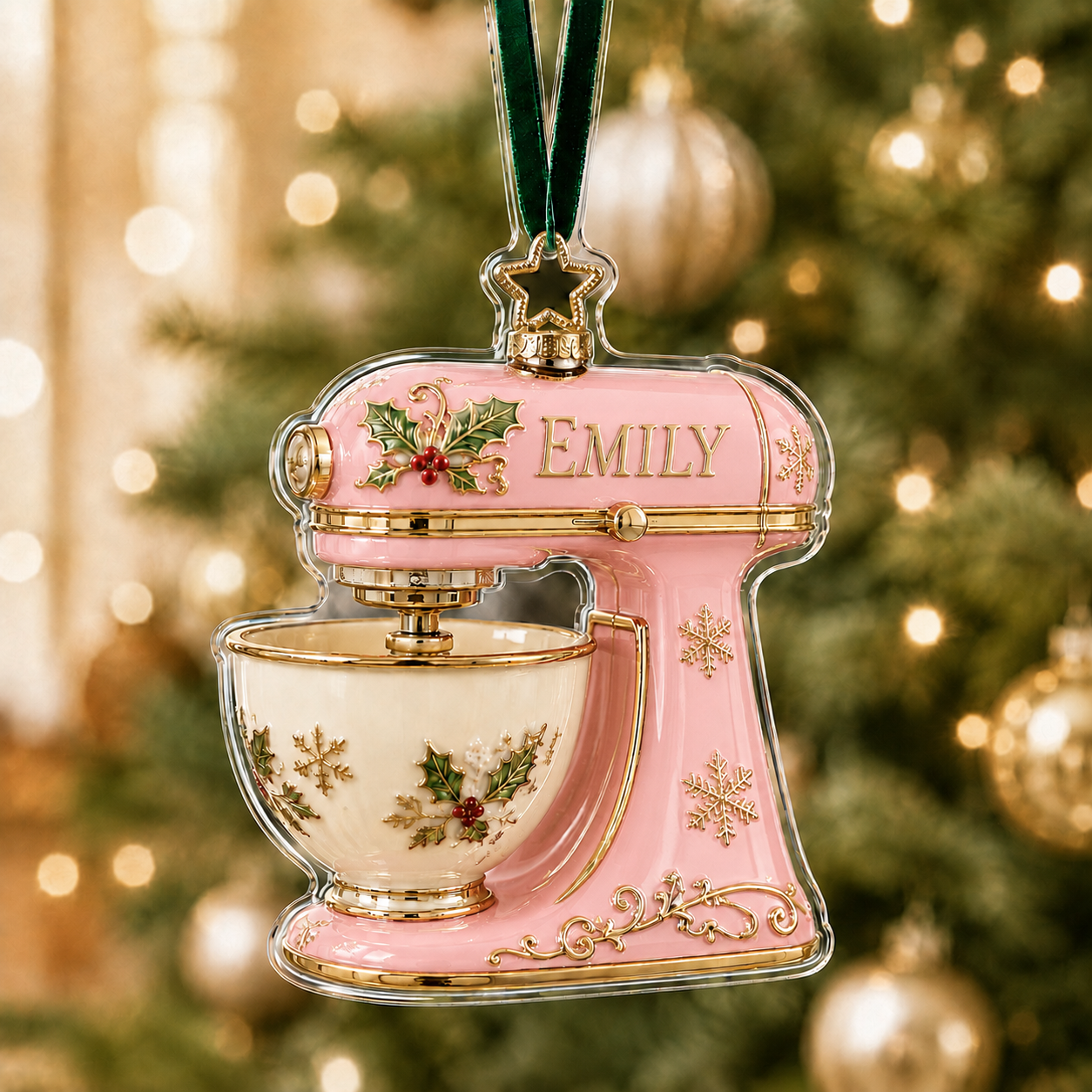 Personalized Baking Mixer Acrylic Ornament 2026 - 2D Flat, Not 3D