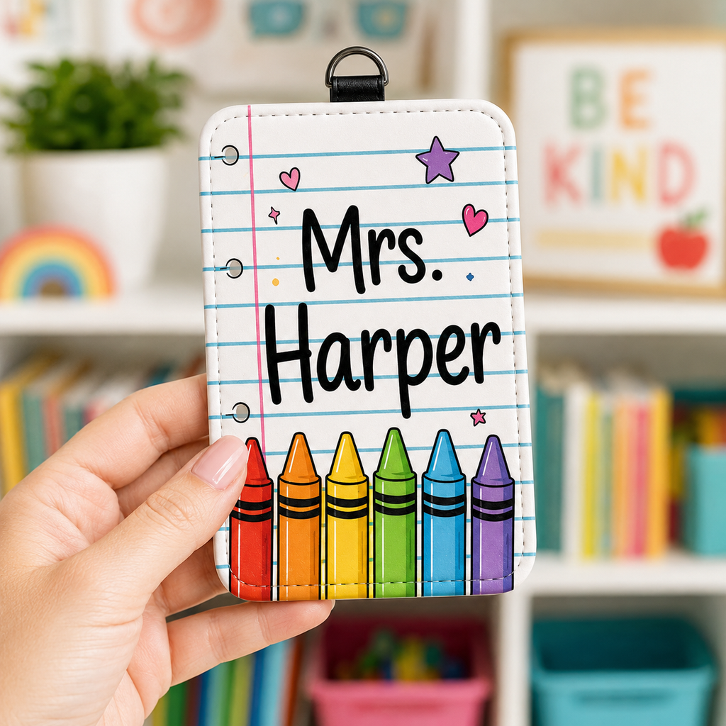 School Days Custom Name Badge Case - 6 Designs