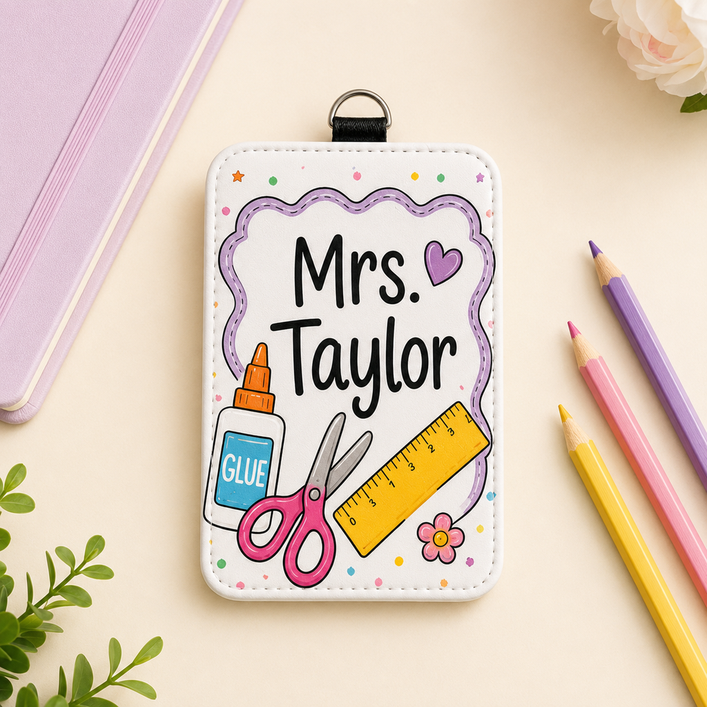 School Days Custom Name Badge Case - 6 Designs