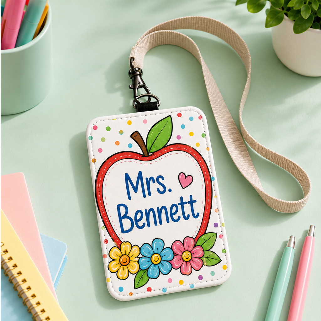 School Days Custom Name Badge Case - 6 Designs