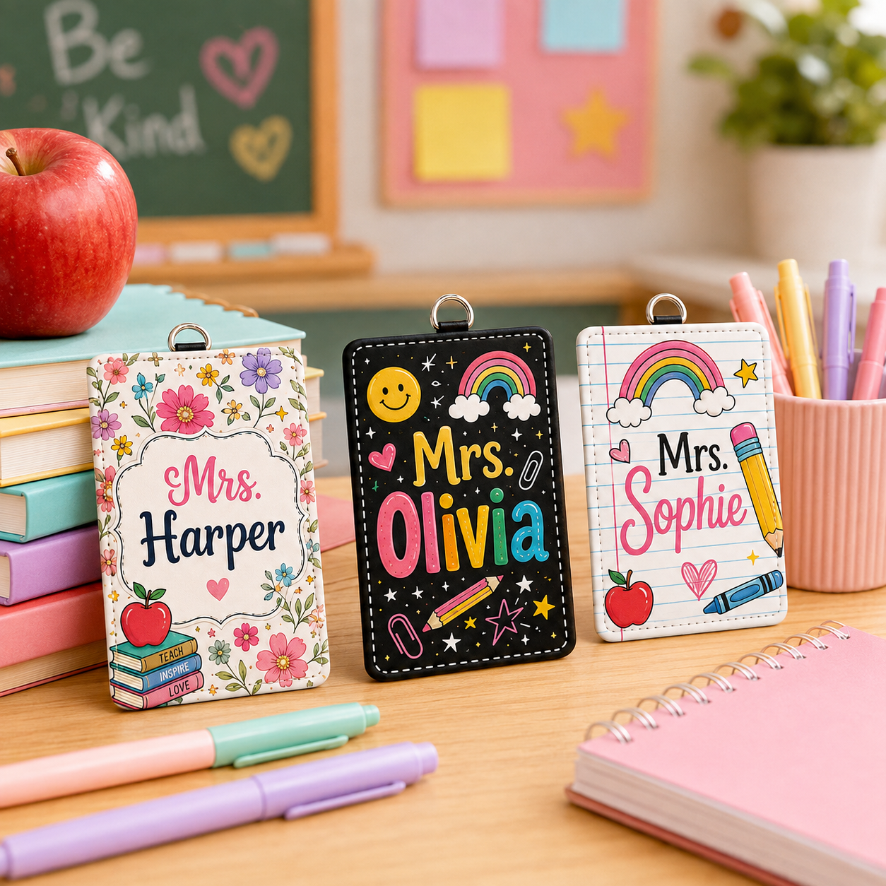 Playful Classroom Custom Name Card Holder - 5 Designs