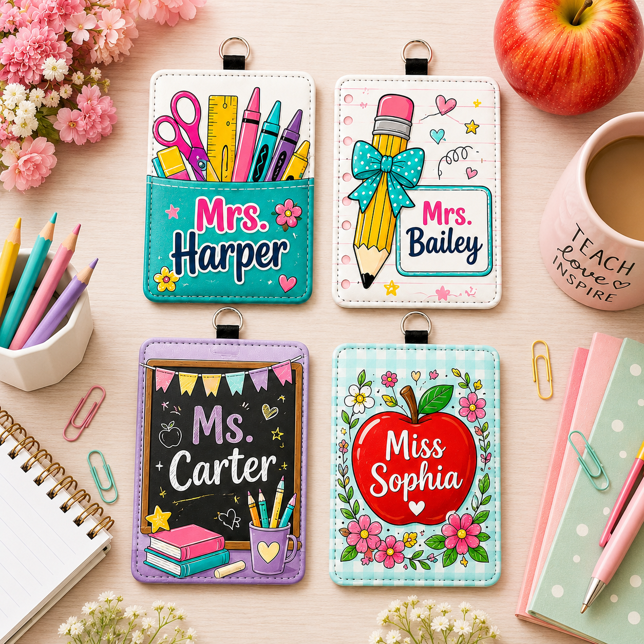 Cute Classroom Name Badge Lanyard