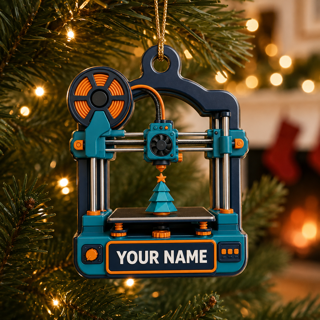 Custom Name Printer Ornament - Engineer Tech Gift