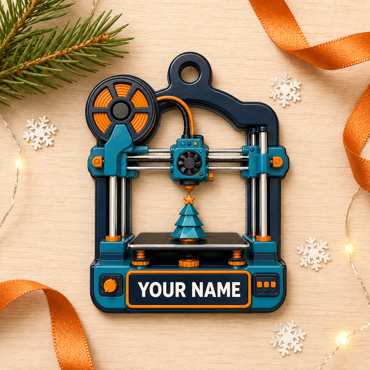 Custom Name Printer Ornament - Engineer Tech Gift