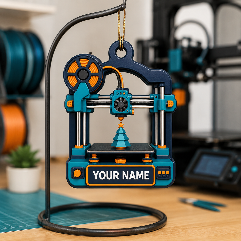 Custom Name Printer Ornament - Engineer Tech Gift
