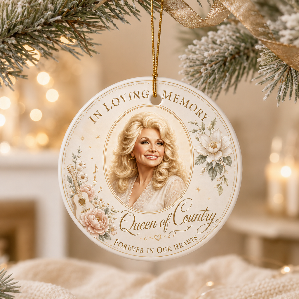 In Loving Memory Of Dolly Parton - Ceramic Ornament
