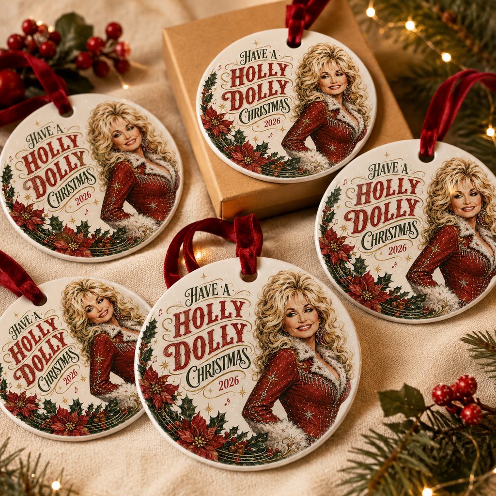 Have A Holly Dolly Parton Ceramic Ornament