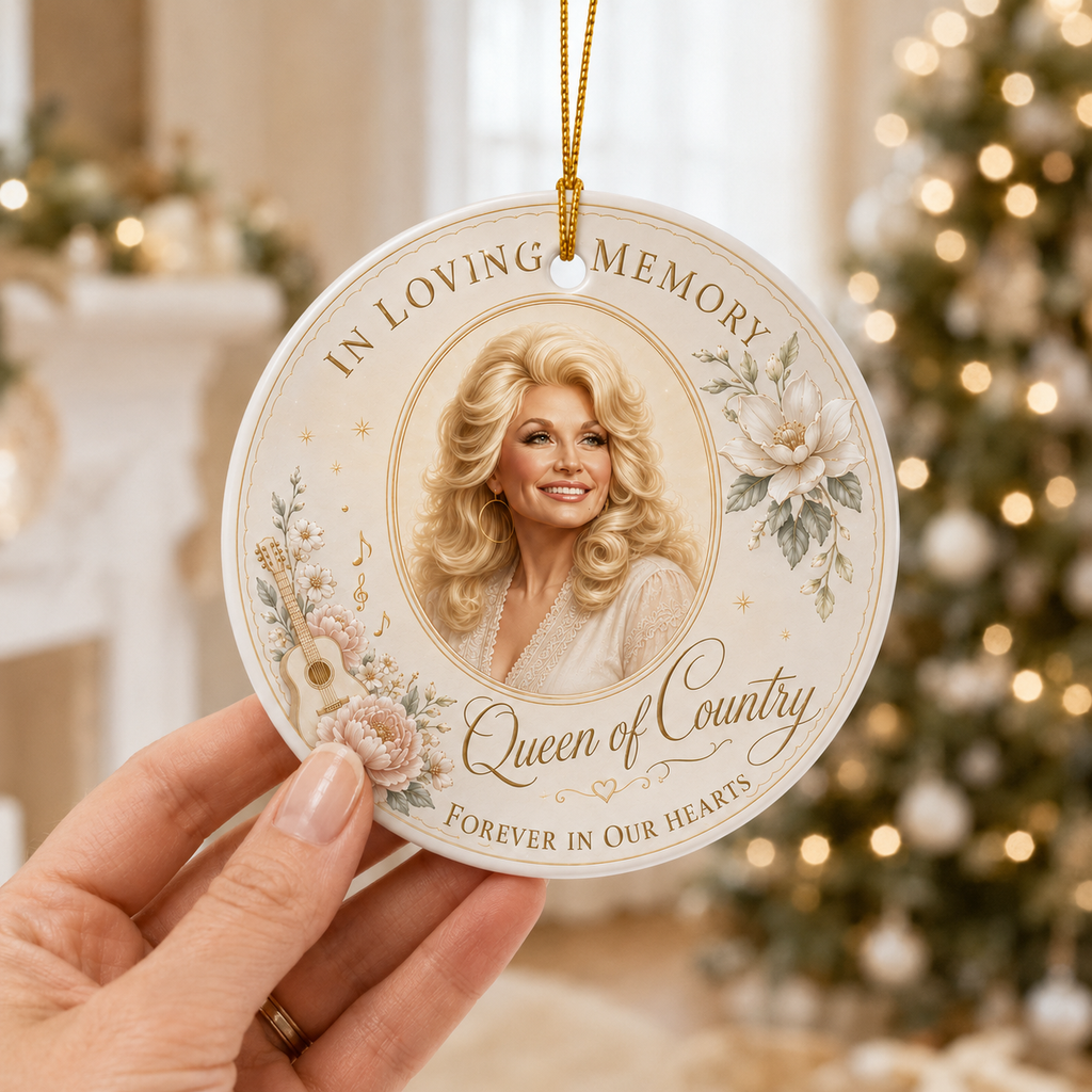 In Loving Memory Of Dolly Parton - Ceramic Ornament
