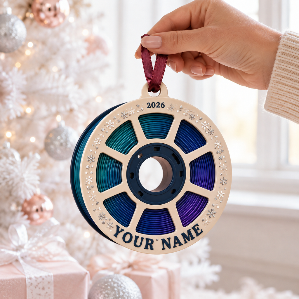 Personalized Filament Spool Ornament
