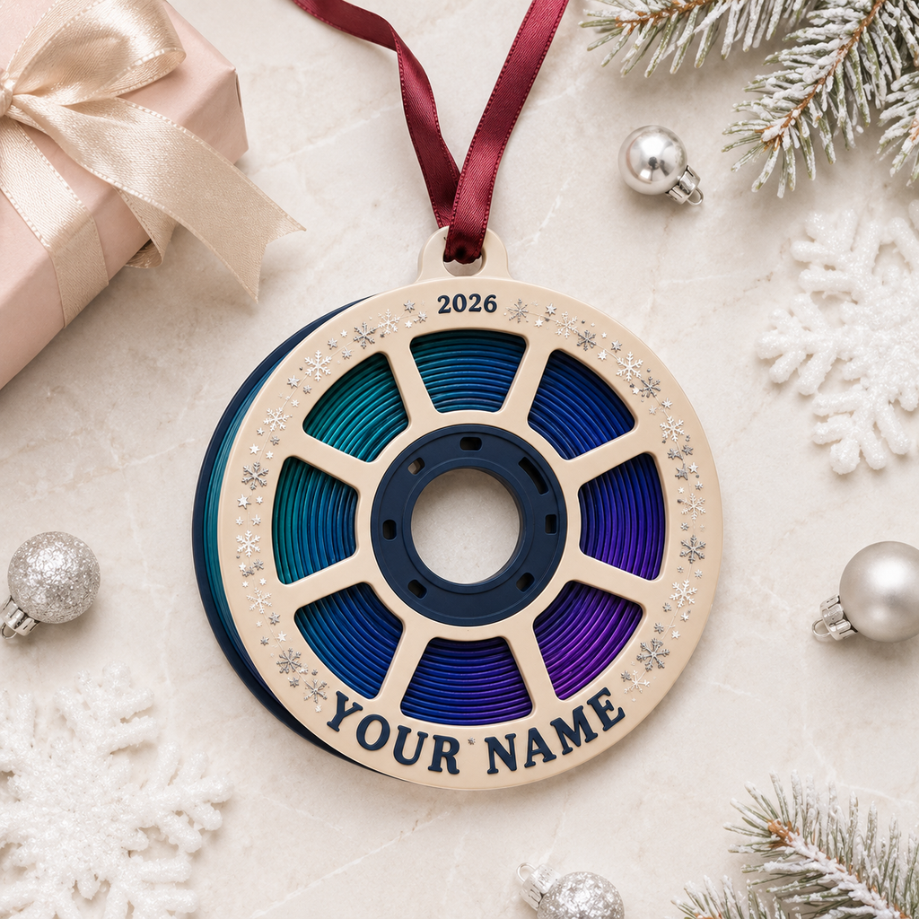 Personalized Filament Spool Ornament