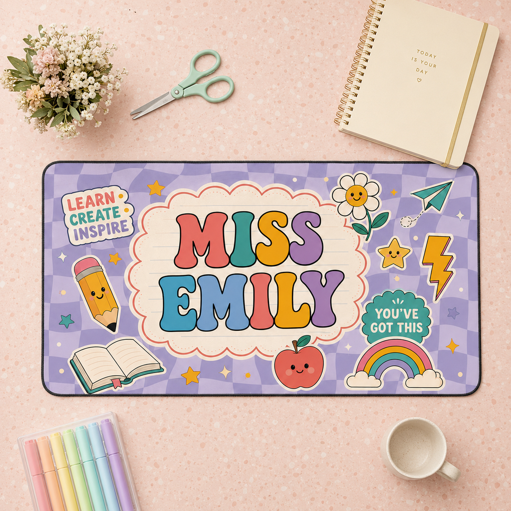 Learn Create Inspire Custom Classroom Desk Pad
