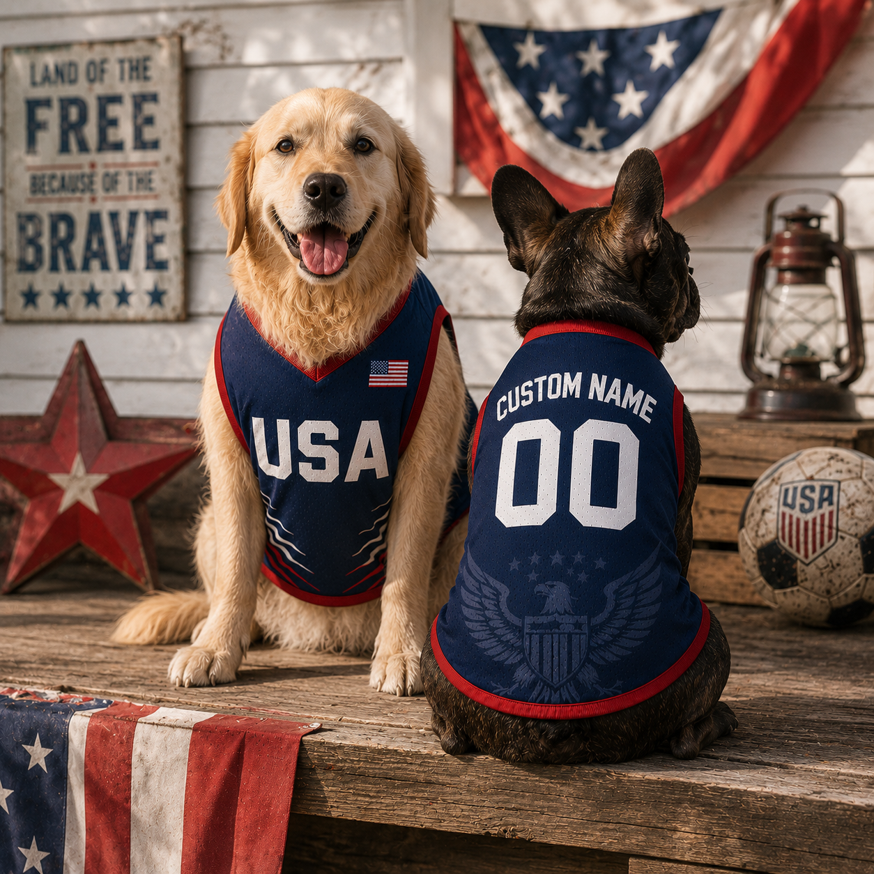 USA Dog Soccer Jersey