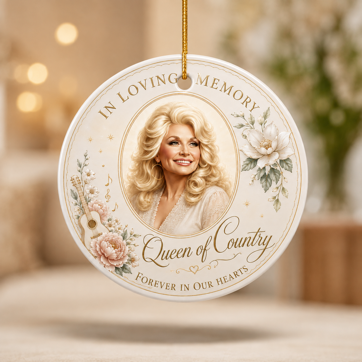 In Loving Memory Of Dolly Parton - Ceramic Ornament