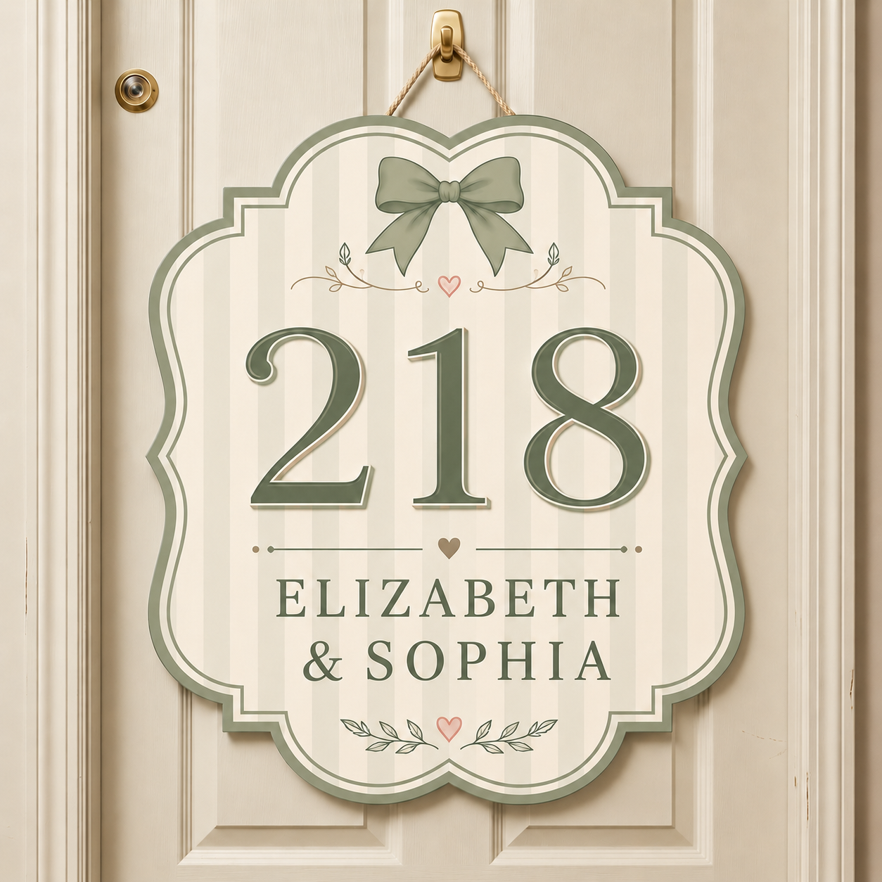Personalized Dorm Room Door Sign: College Decor