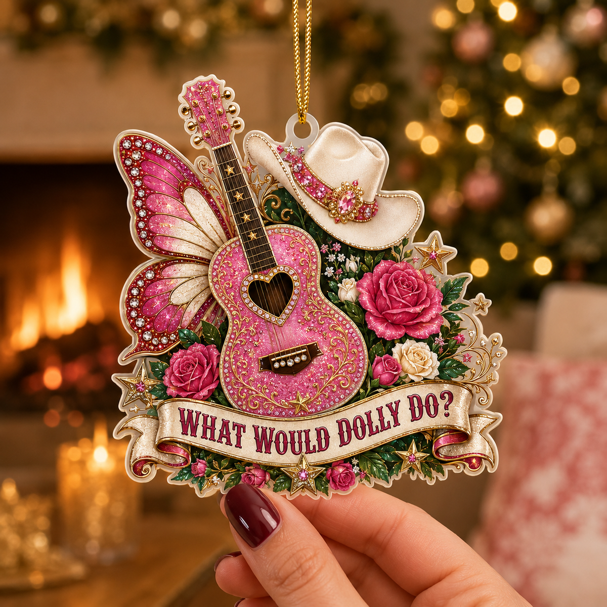 Dolly Weatern Cowboy Ornament - Acrylic
