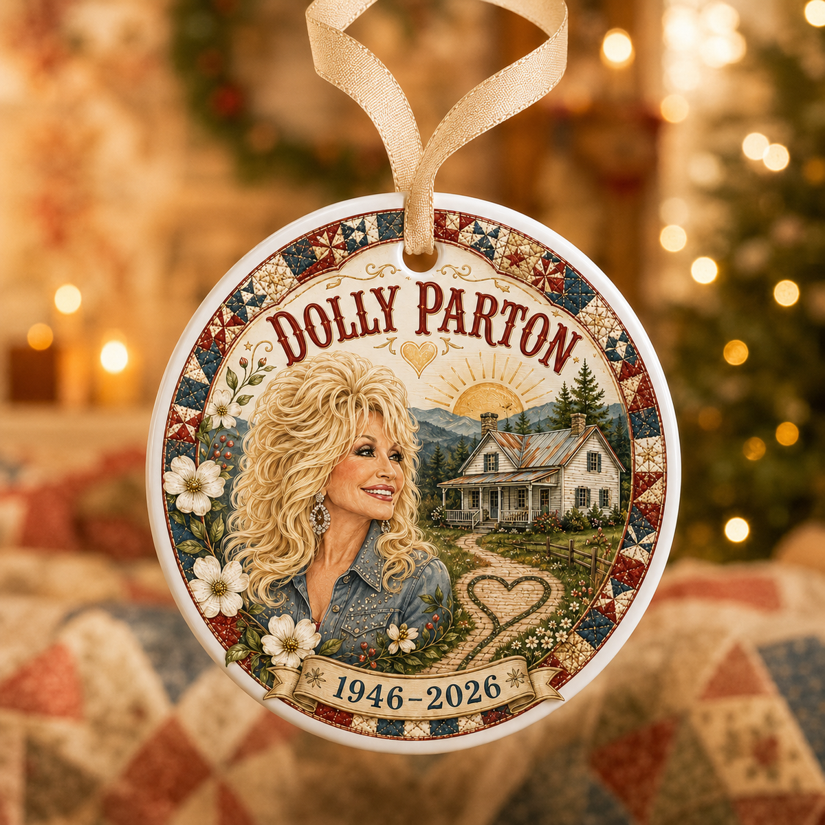 Dolly Parton Ceramic Ornamen - Country Music Memorial Keepsake